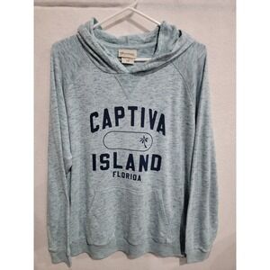 Artisans Captiva Island Florida Soft Sueded Hoodie NWOT Sz L French Terry